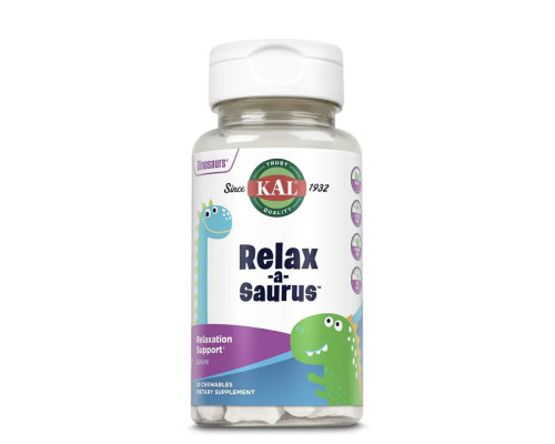 KAL Relax-a-Saurus — поддержка спокойствия и расслабления для детей, 30 жевательных таблеток