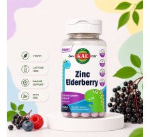 KAL Zinc Elderberry ActivMelt® – цинк і бузина для підтримки імунітету дітей, Mixed Berry, 90 micro tablets