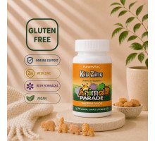 Nature’sPlus Animal Parade® Kid Zinc® Tangerine Flavor – дитячий цинк з ехінацеєю та оливковим листям, 90 пастилок