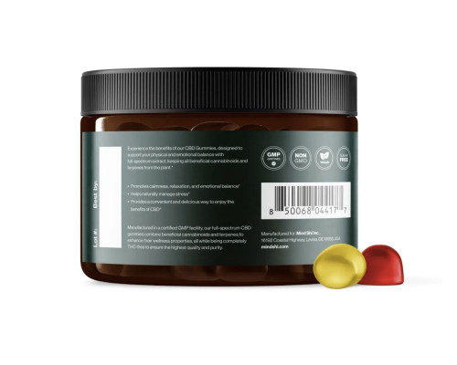 Mind Shi CBD Gummies Full Spectrum 750 mg Cherry & Banana – жувальні мармеладки з CBD, 30 gummies
