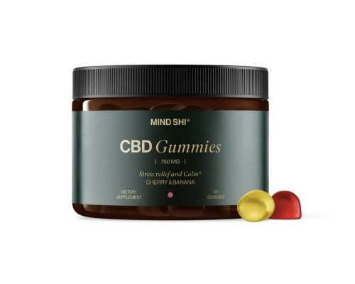 Mind Shi CBD Gummies Full Spectrum 750 mg Cherry & Banana – жувальні мармеладки з CBD, 30 gummies