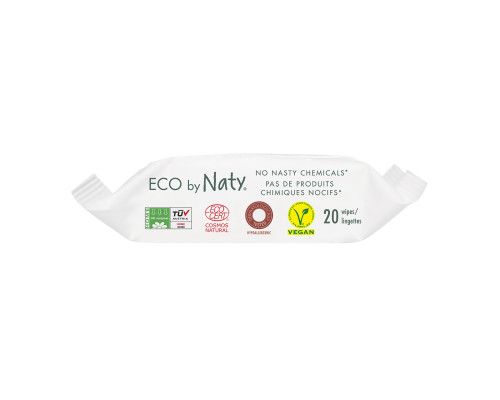 Органічні серветки Eco by Naty без запаху для подорожей, 20 шт.