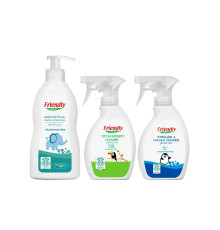 Економ набір засобів для чищення дитячих предметів та посуду Friendly Organic