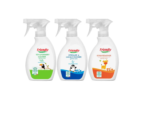 Економ набір засобів для чищення дитячих предметів та одягу Friendly Organic