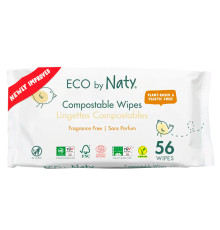 Органічні серветки Eco by Naty без запаху 56 шт