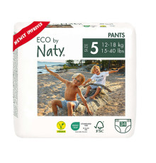 Органічні підгузки-трусики Eco by Naty Розмір 5 (від 12 до 18 кг) 34 шт