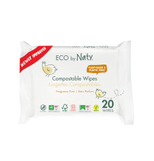 Органічні серветки Eco by Naty без запаху для подорожей, 20 шт.
