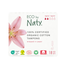 Органические тампоны Eco by Naty Regular 18 шт
