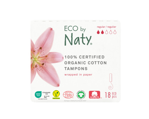 Органічні тампони Eco by Naty Regular 18 шт