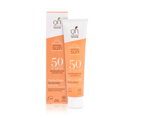 Органічний cонцезахисний флюїд SPF 50 в алюмінієвій тубі Officina Naturae, 75 мл