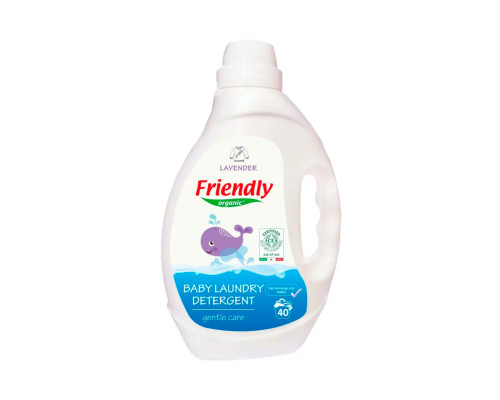 Органічний рідкий пральний порошок Friendly Organic лаванда 2000 мл (40 прань)
