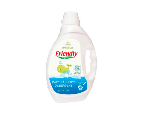 Органічний рідкий пральний порошок Friendly Organic марсельське мило 2000 мл (40 прань)