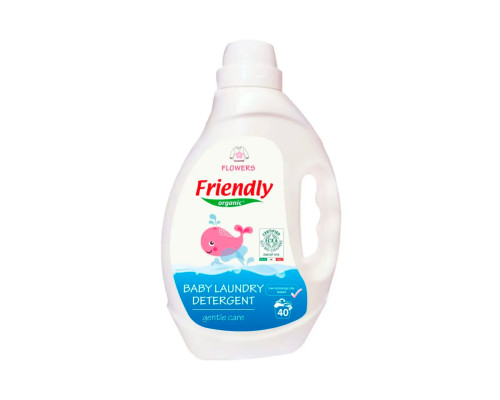 Органічний рідкий пральний порошок Friendly Organic квіти 2000 мл (40 прань)