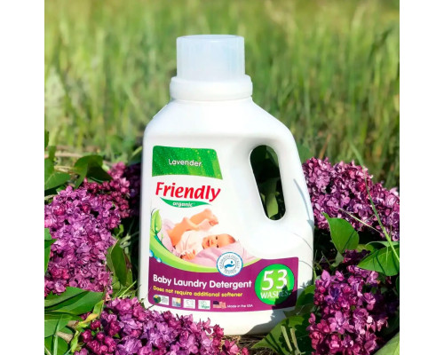 Органічний рідкий пральний порошок-концентрат Friendly Organic лаванда 1,57 літрів (53 прання)
