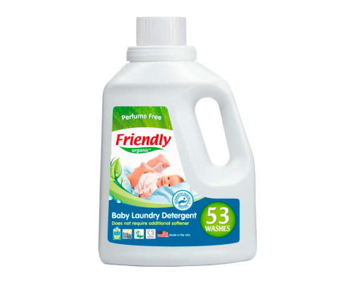 Органічний рідкий пральний порошок-концентрат Friendly Organic без запаху 1,57 літрів (53 прання)