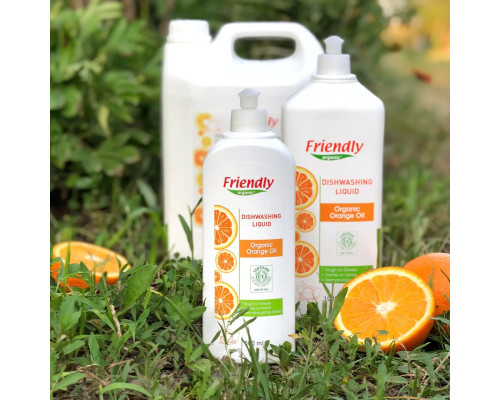Органічний засіб для миття посуду Friendly Organic з апельсиновою олією 1000 мл