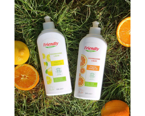 Органічний засіб для миття посуду Friendly Organic з апельсиновою олією 1000 мл