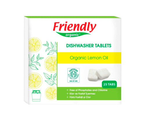 Органічні таблетки для посудомийної машини Friendly Organic 25 шт