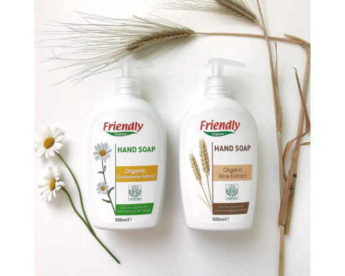Органічне рідке мило для рук з екстрактом рису Friendly Organic 500 мл