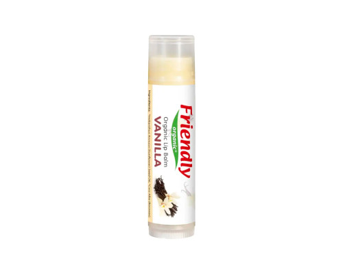 Органічний бальзам для губ Friendly Organic ваніль 4,25 гр