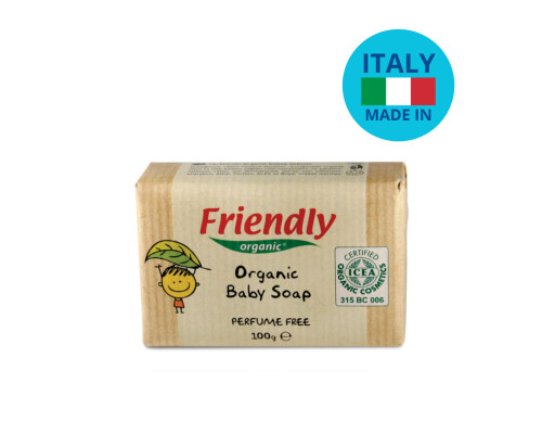 Органічне тверде мило для рук Friendly Organic без запаху 100 гр