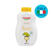 Органический детский шампунь-гель Friendly Organic с экстрактом овса 400 мл
