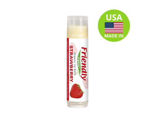 Органічний бальзам для губ Friendly Organic полуниця 4,25 гр