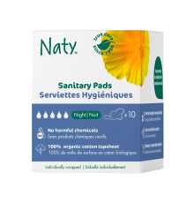 Одноразовые гигиенические женские прокладки Night торговой марки "NATY", 10 шт.