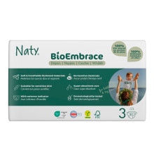 Одноразові дитячі підгузки BioEmbrace "NATY". Розмір 3 (4-9 кг.), 50 шт. в упаковці.