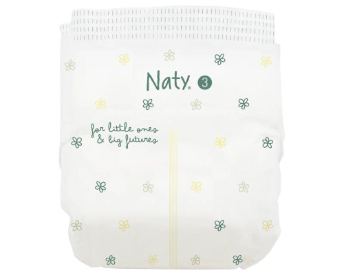 Одноразові дитячі підгузки BioEmbrace "NATY". Розмір 3 (4-9 кг.), 50 шт. в упаковці.