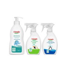 Економ набір засобів для чищення дитячих предметів та посуду Friendly Organic