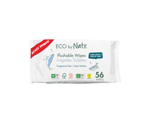 Органічний вологий туалетний папір Eco by Naty, 56 шт