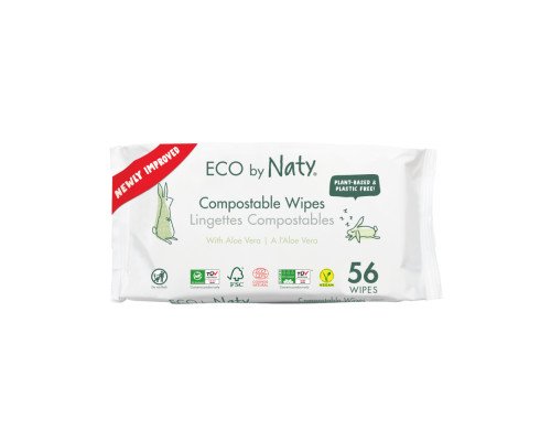 Органічні серветки Eco by Naty з алоє 56 шт