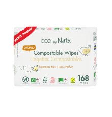 Органічні серветки Eco by Naty без запаху 168 шт (3 упаковки 1)