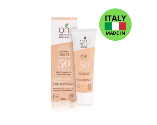 Органічний антивіковий сонцезахисний крем SPF 50 для обличчя Officina Naturae, 30 мл