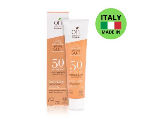 Органічний cонцезахисний флюїд SPF 50 в алюмінієвій тубі Officina Naturae, 75 мл