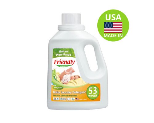 Органічний рідкий пральний порошок-концентрат Friendly Organic магнолія 1,57 літрів (53 прання)
