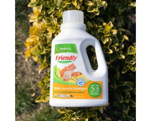 Органічний рідкий пральний порошок-концентрат Friendly Organic магнолія 1,57 літрів (53 прання)