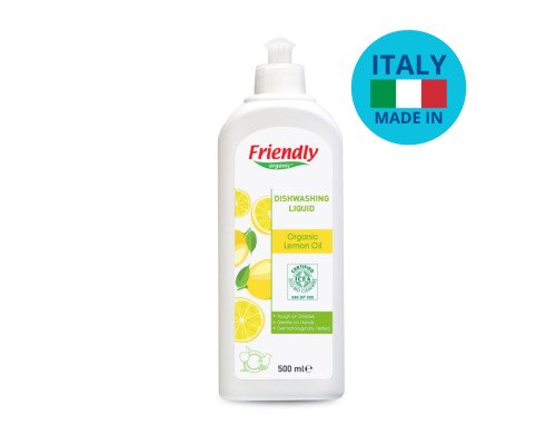 Органічний засіб для миття посуду Friendly Organic з лимонним соком 500 мл
