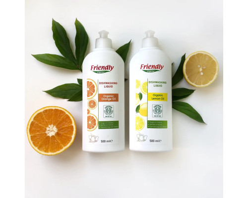 Органическое средство для мытья посуды Friendly Organic c апельсиновым маслом 1000 мл
