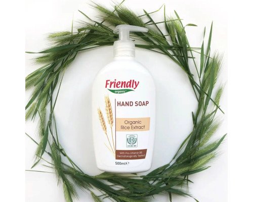 Органическое жидкое мыло для рук с экстрактом риса Friendly Organic 500 мл