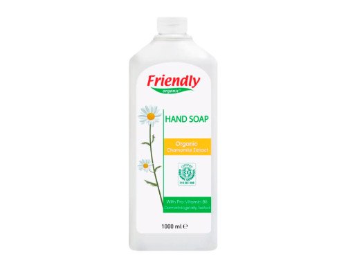 Органическое жидкое мыло для рук Friendly Organic с экстрактом ромашки 1000 мл