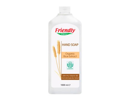 Органическое жидкое мыло для рук Friendly Organic с экстрактом риса 1000 мл