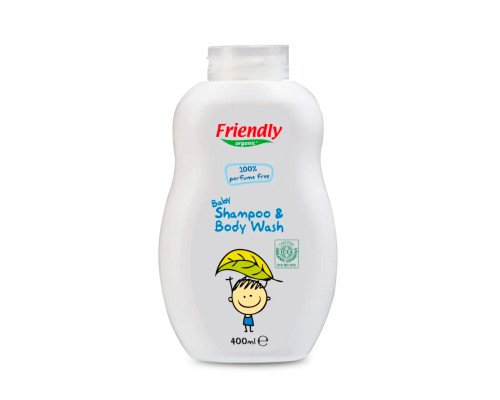 Органічний дитячий шампунь-гель Friendly Organic без запаху 400 мл