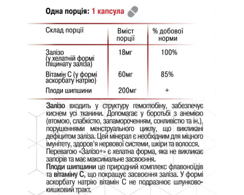 Залізо+ 90 капсул