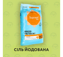 Сіль харчова йодована Suprasel Plus Iodide, мішок 25кг